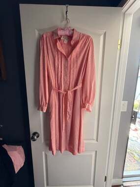 1970s Shirt Dress Pink Vintage Schroeder Sport Petites 70s Midi - ,